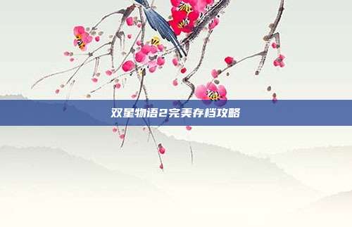 双星物语2完美存档攻略