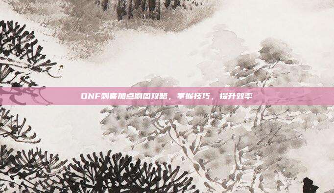 DNF刺客加点刷图攻略,掌握技巧,提升效率