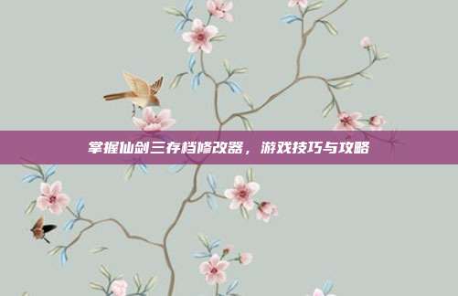 掌握仙剑三存档修改器,游戏技巧与攻略