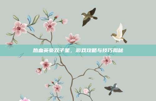 热血英豪双子星,游戏攻略与技巧揭秘