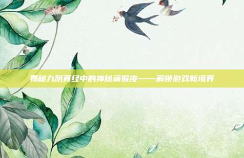 揭秘九阴真经中的神秘薄猴皮——解锁游戏新境界