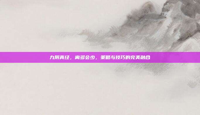 九阴真经,离多会少,策略与技巧的完美融合