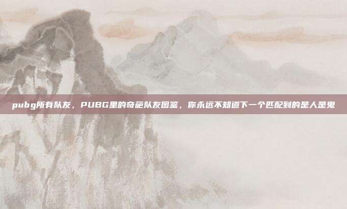 pubg所有队友，PUBG里的奇葩队友图鉴，你永远不知道下一个匹配到的是人是鬼