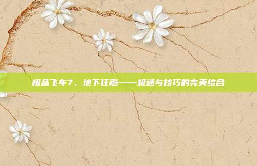 极品飞车7,地下狂飚——极速与技巧的完美结合