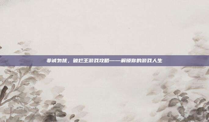 非诚勿扰,破烂王游戏攻略——解锁你的游戏人生