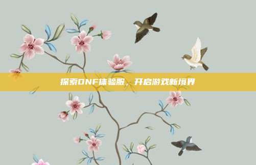 探索DNF体验服,开启游戏新境界