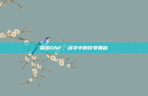 探索DNF,名字中的符号奥秘