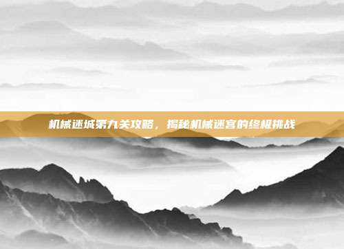 机械迷城第九关攻略,揭秘机械迷宫的终极挑战