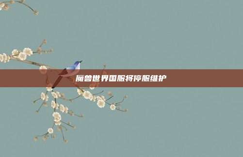 魔兽世界国服将停服维护