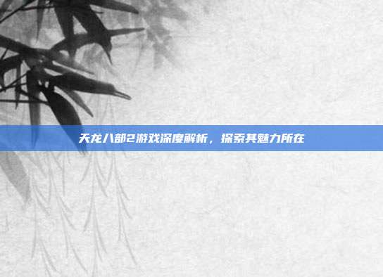 天龙八部2游戏深度解析,探索其魅力所在
