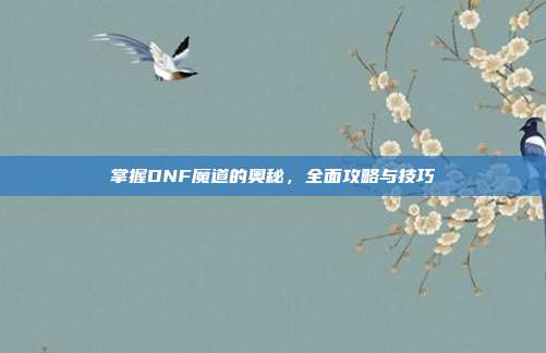 掌握DNF魔道的奥秘,全面攻略与技巧