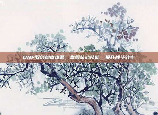 DNF驭剑加点攻略,掌握核心技能,提升战斗效率