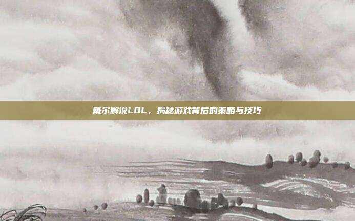 戴尔解说LOL,揭秘游戏背后的策略与技巧