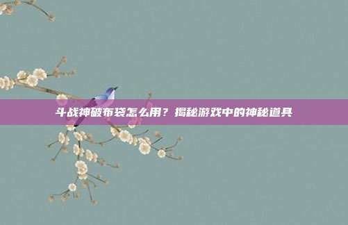 斗战神破布袋怎么用?揭秘游戏中的神秘道具