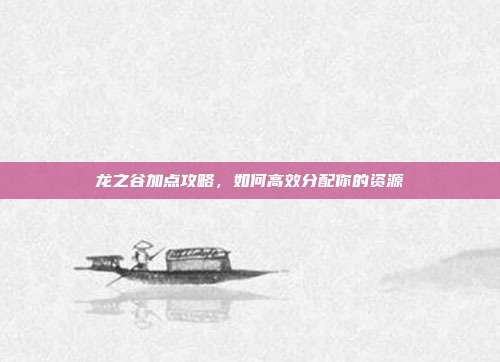 龙之谷加点攻略,如何高效分配你的资源
