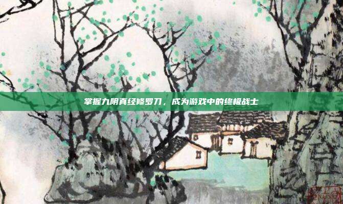 掌握九阴真经修罗刀,成为游戏中的终极战士