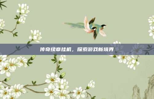传奇续章挂机,探索游戏新境界