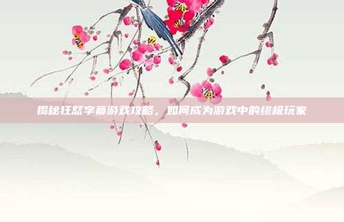 揭秘狂怒字幕游戏攻略,如何成为游戏中的终极玩家