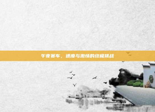 午夜赛车,速度与激情的终极挑战