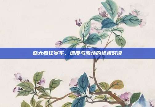 盛大疯狂赛车,速度与激情的终极对决