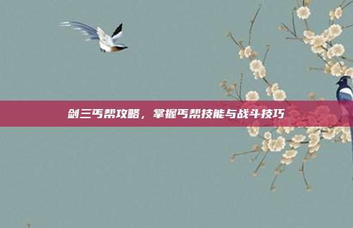 剑三丐帮攻略,掌握丐帮技能与战斗技巧
