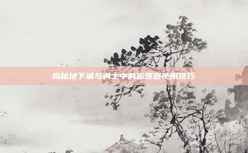揭秘地下城与勇士中的偷渡器使用技巧