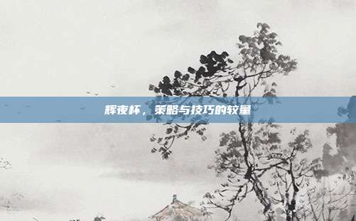 辉夜杯,策略与技巧的较量