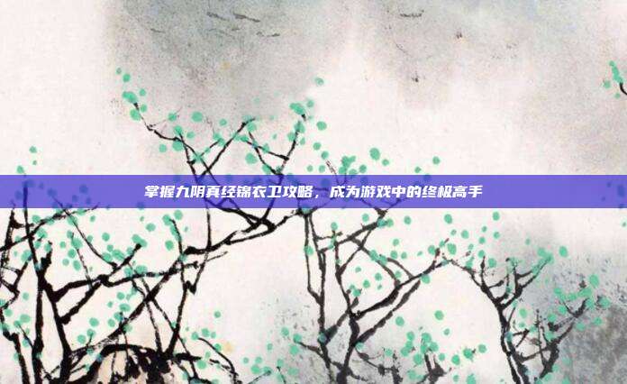 掌握九阴真经锦衣卫攻略,成为游戏中的终极高手