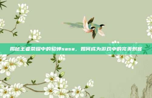揭秘王者荣耀中的貂蝉sasa,如何成为游戏中的完美刺客