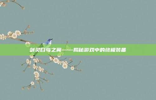 剑灵白鸟之翼——揭秘游戏中的终极装备
