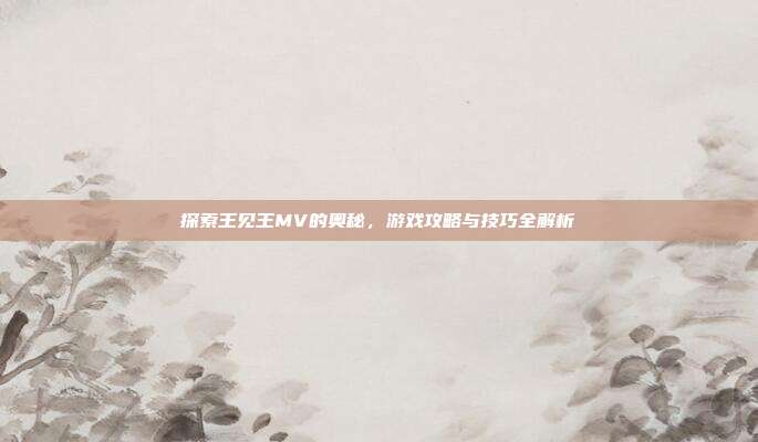 探索王见王MV的奥秘,游戏攻略与技巧全解析
