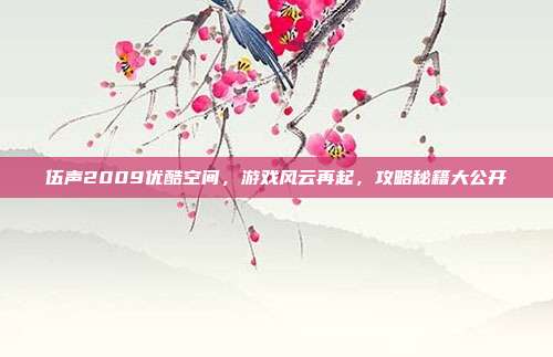 伍声2009优酷空间,游戏风云再起,攻略秘籍大公开