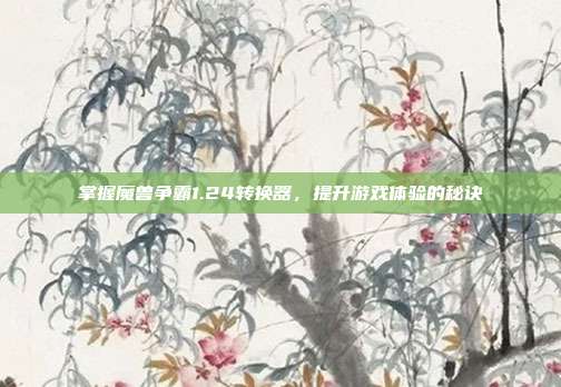 掌握魔兽争霸1.24转换器,提升游戏体验的秘诀