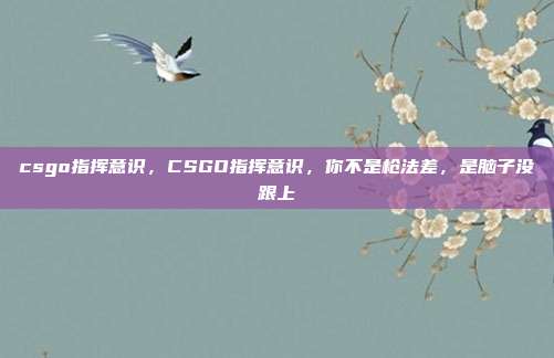 csgo指挥意识，CSGO指挥意识，你不是枪法差，是脑子没跟上