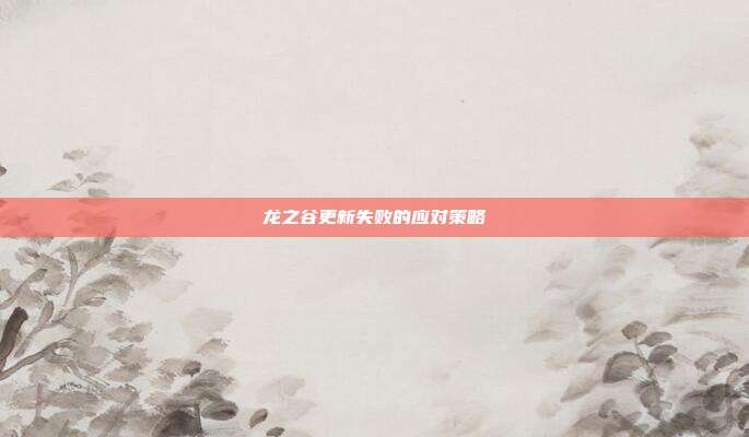 龙之谷更新失败的应对策略