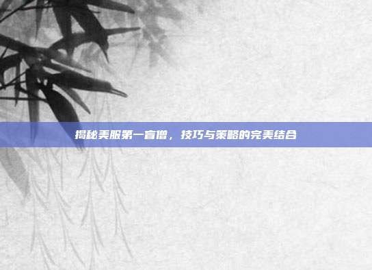 揭秘美服第一盲僧,技巧与策略的完美结合