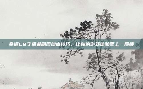掌握C9守望者刷图加点技巧,让你的游戏体验更上一层楼