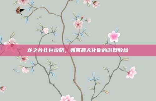 龙之谷礼包攻略,如何最大化你的游戏收益