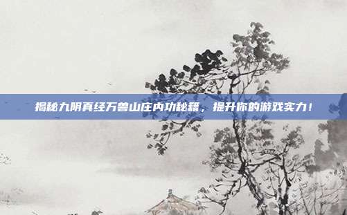 揭秘九阴真经万兽山庄内功秘籍,提升你的游戏实力!