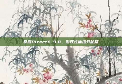 掌握DirectX 9.0,游戏性能提升秘籍