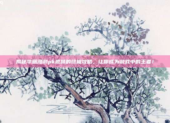 揭秘华丽漫游pk视频的终极攻略,让你成为游戏中的王者!