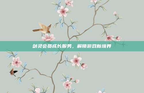 剑灵会员成长服务，解锁游戏新境界