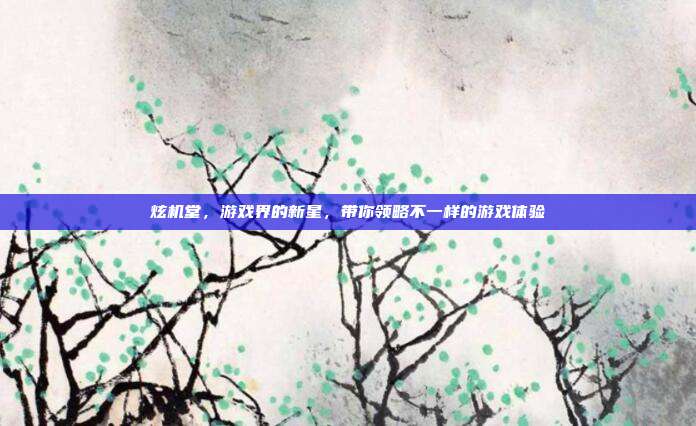 炫机堂,游戏界的新星,带你领略不一样的游戏体验