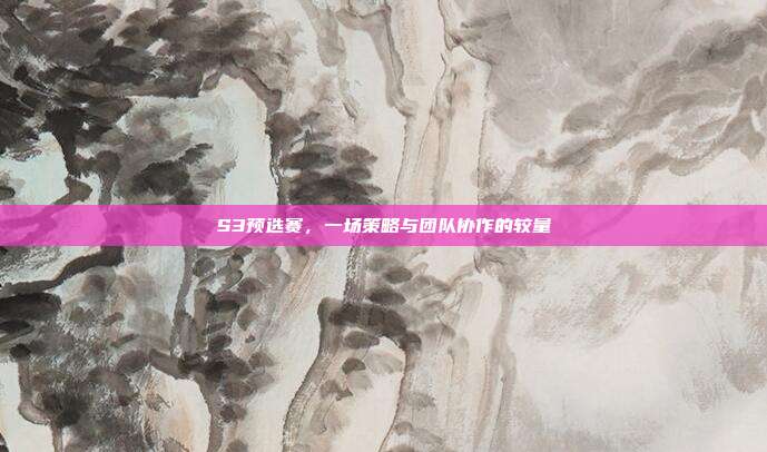 S3预选赛,一场策略与团队协作的较量
