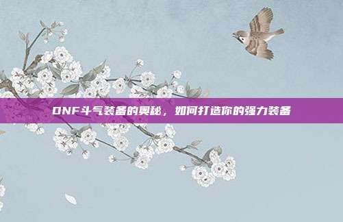 DNF斗气装备的奥秘，如何打造你的强力装备