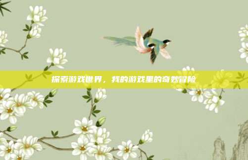 探索游戏世界,我的游戏里的奇妙冒险