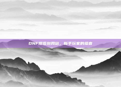 DNF傻瓜包网站,新手玩家的福音