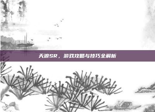 天浪SR,游戏攻略与技巧全解析