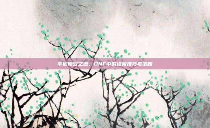掌握修罗之道，DNF中的终极技巧与策略
