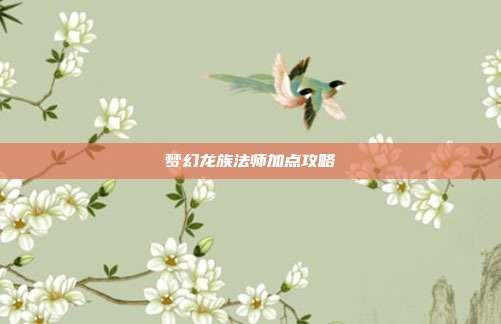 梦幻龙族法师加点攻略